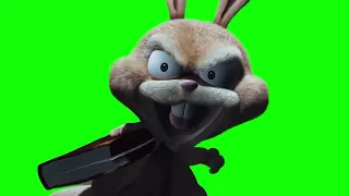 Hoodwinked - Evil Bunny Rabbit Laughing - Green Screen