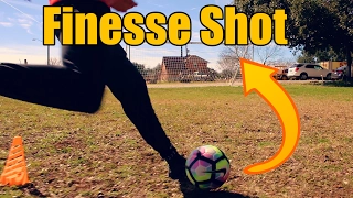 How to do a Finesse Shot in Soccer | Curve the Ball with Power