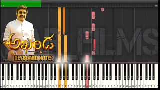 Akhanda Mass Intro BGM Keyboard Notes Piano Cover || NANDAMURI BALAKRISHNA | SS THAMAN |@ar_films13