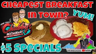 Chubby’s Restaurant | Home Cooking in Sevierville, TN | Cheap Eats Breakfast in the Smokies