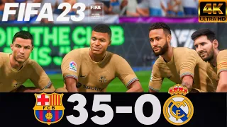 FIFA 23 - What Happens If Ronaldo Messi Neymar Mbappe Play Together On FC Barcelona