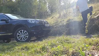 Простенький тест на вывешивание колес TOUAREG 2 поколения. ОфроадЛайт