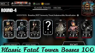 Klassic Fatal Tower Bosses 100 Fight + Guaranteed Diamond Reward | MK Mobile