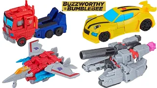 Transformers Buzzworthy Bumblebee Four Pack! Optimus Prime, Bumblebee, Megatron, and Starscream!