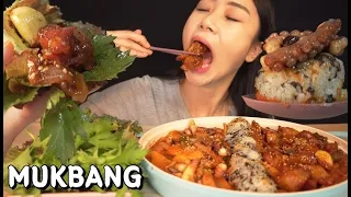 STIR-FRIED SPICY PORK/STIR-FRIED SPICY OCTOPUS MUKDONG/MUKBANG/REAL SOUND MUKBANG/EATING SOUND