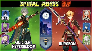Alhaitham Quickbloom & Thoma Burgeon Team | Spiral Abyss 3.7 Floor 12 Full Stars