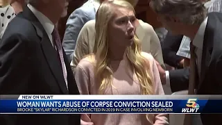Skylar Richardson files motion requesting to seal abuse of corpse conviction