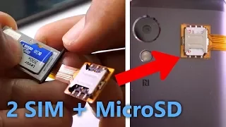 How to Use two SIM + Micro SD in HYBRID Slot Phone at once - Hybrid Dual SIM Adapter