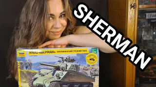 Sherman. Sherman. The assembled model from the Star. How to install a chiseled barrel.