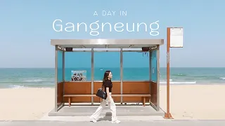 one day in gangneung  🌊 visiting BTS bus stop, coffee street, goblin photo spot, anmok beach