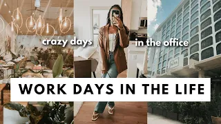 WORK DAYS IN THE LIFE | 9-5 office work days, morning routine + unwinding after long days