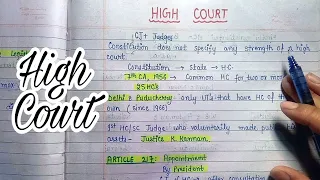 High Court || lec.52 || Handwritten notes || Indian Polity || An aspirant !