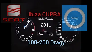 Seat Ibiza CUPRA 1.8 TSI Tuned 250 HP (Exhaust, Intercooler, Ecu) Acceleration 100-200 Km/h ☑️Dragy
