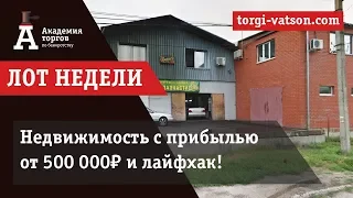 Нежилая недвижимость с прибылью от 500 000 рублей и лайфхак [Академия торгов по банкротству]