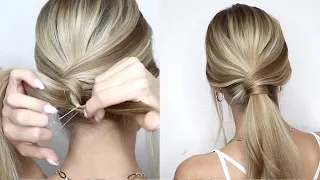 ПРОСТОЙ СПОСОБ СДЕЛАТЬ КРАСИВЫЙ ХВОСТ ЗА 2 МИНУТЫ | TIKTOK PONYTAIL HACK - 2 MIN PERFECT PONYTAIL