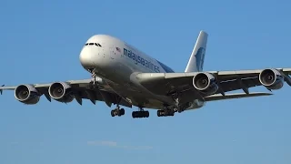 All 9 Airbus A380s landing at Heathrow Airport