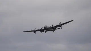 RIAT 2019 Lancaster with Spitfire and Hurricane