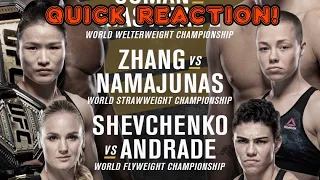 UFC 261 WMMA Quick Reaction