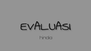 Evaluasi - Hindia | lirik lagu