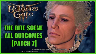 Baldur's Gate 3 Gameplay - The Bite Scene - All outcomes [Patch 7]