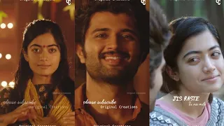 Tujhe Kitna Chahne Lage Status | Vijay Devarakonda | Rashmika Mandanna WhatsApp Status| DearComrade