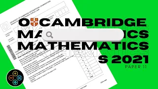 O Level Add Math May June 2021 Paper 11 4037/11