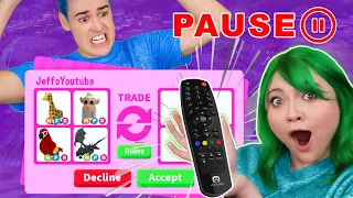 PRANKING MY *BF* WITH THE *PAUSE CHALLENGE* in ADOPT ME ROBLOX! ...I Traded Away His DREAM PET!?