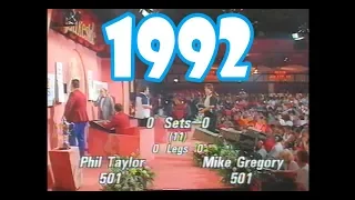 1992 BDO World Darts Championship final  Phil Taylor VS Mike Gregory.