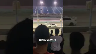 GR86 vs WRX drag race 1/8 mile #dragrace #86 #gr86 #toyota86 #toyota #subaru  #zn8 #car #brz