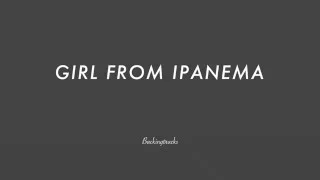 GIRL FROM IPANEMA chord progression - Backing Track (no piano)