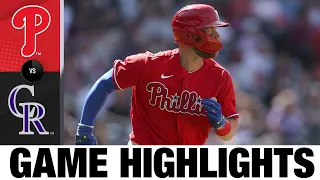 Phillies vs. Rockies Game Highlights (4/20/22) | MLB Highlights