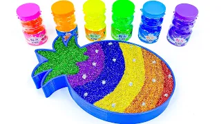 Satisfying Video l How to make Rainbow Circle Cake From Slime l Slime Cutting ASMR