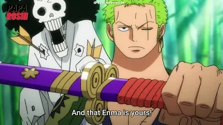 ZORO GETS ENMA | MOMONUSKE GETS AME- NO HABAKIRI | ODEN'S LEGENDARY SWORDS | ONE PIECE CLIPS