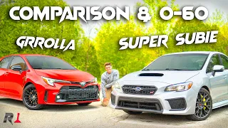2023 Toyota GR Corolla vs Subaru WRX STI / The Boss Fight