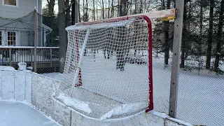 How To Hang Up A Hockey Net On An Outdoor Rink