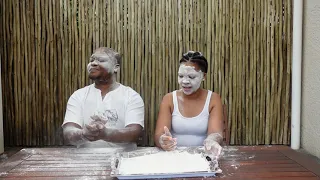 Flour challenge + Spelling Bee Competition. It's a MESS 😭