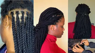 🔥How to do YARN TWISTS on SHORT NATURAL HAIR for Beginners | Step by Step Tutorial