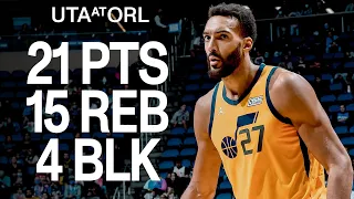 Rudy Gobert goes WILD😱 with 21 points and 15 rebounds against the Magic