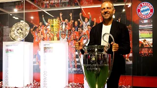 Here comes the UCL trophy! Hansi Flick completes the treble in the FC Bayern Museum