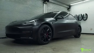 Tesla Model 3: The World's First Satin Black Model 3 with Fully Customized Interior