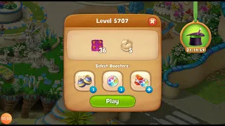 No Boosters Gardenscapes level 5707