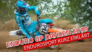 Dennis Schröter, Jan Allers und Davide v. Zitzewitz erklären wie die Enduro GP in Dahlen abläuft