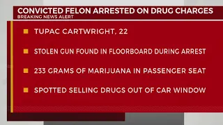 Convicted felon arrested on drug charges