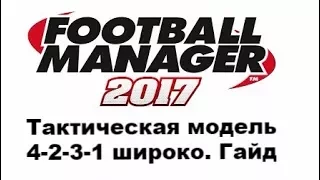 Football manager 2017.  Расстановка 4-2-3-1(широко) с инсайдами [Гайд]