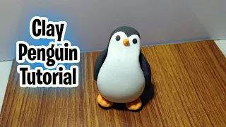 Polymer clay Penguin.How to make a clay penguin.Play doh.