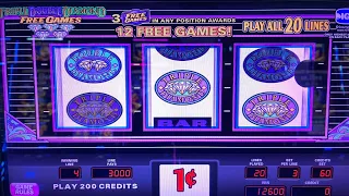 Largest Recorded Win On Triple Double Diamond Slot At Empire City On $2 Max Bet !!!