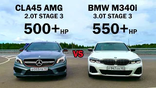 BMW G20 M340i vs MERCEDES CLA45 AMG vs GOLF 7.5 R Stage 3. LEXUS IS 350 vs BMW X3 M40i ГОНКИ