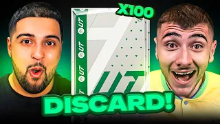 100 FC24 PACKS BUT THE LOSER DISCARDS THEM ALL! (Ft. DannyAarons)