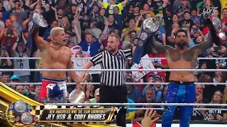 Jey Uso & Cody Rhodes Vs Judgment Day Tag Team Championship Match WWE Fastlane 2023 Highlights