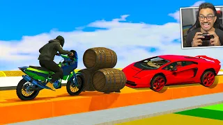 GTA V Online: MOTOS vs SUPER CARROS - MITEI na PARTIDA!!! (BATALHA)